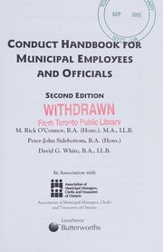 Conduct handbook for municipal employees and officials by M. Rick O'Connor