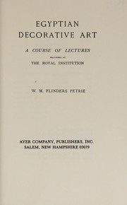 Cover of: Egyptian Decorative Art by W. M. Flinders Petrie