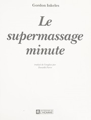 Cover of: Le supermassage minute