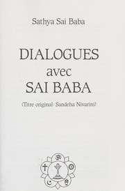 Cover of: Dialogues avec Sai Baba