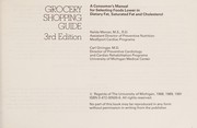 Cover of: Grocery shopping guide: a consumer's manual for selecting foods lower in dietary saturated fat and cholesterol
