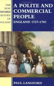 Cover of: A Polite and Commercial People (New Oxford History of England)