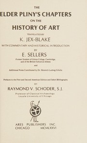Cover of: The elder Pliny's chapters on the history of art by Pliny the Elder