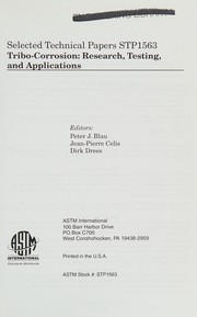 Cover of: Tribo-corrosion: research, testing, and applications