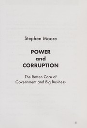 Cover of: Power and Corruption by Stephen Moore