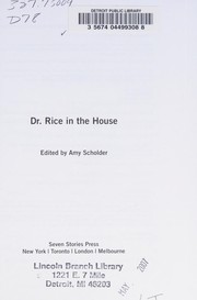 Cover of: Dr. Rice in the house