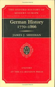 German history, 1770-1866 by James J. Sheehan