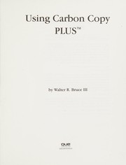 Cover of: Using Carbon Copy Plus