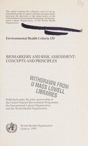 Biomarkers & Risk Assessment by World Health Organization (WHO)