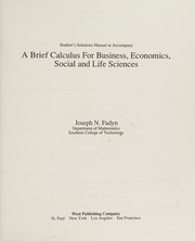 Cover of: S.S.M. Brief Calc for Bus, Econ, Social by Joseph N. Fadyn