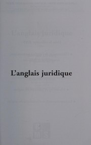 L'anglais juridique by Bernard Dhuicq