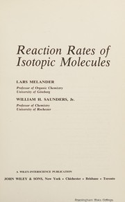Cover of: Reaction rates of isotopic molecules
