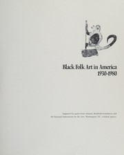 Black Folk Art in America 1930-1980 by Jane Livingston, John Beardsley, Regenia Perry