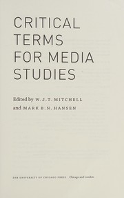 Cover of: Critical terms for media studies