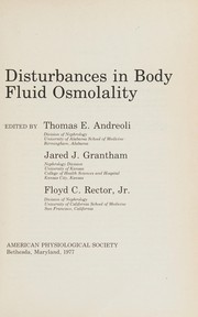 Cover of: Disturbances in body fluid osmolality