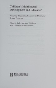 Cover of: Children's Multilingual Development and Education: Fostering Linguistic Resources in Home and School Contexts