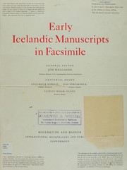 Cover of: Early Icelandic manuscripts in facsimile