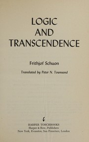 Cover of: Logic and transcendence