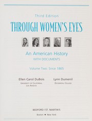 Cover of: Through women's eyes: an American history with documents