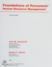 Cover of: Foundations of personnel: human resource management