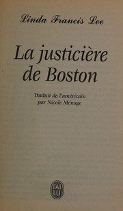 Cover of: La justicière de Boston