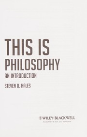 This is philosophy by Steven D. Hales