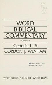 Genesis by Gordon J. Wenham