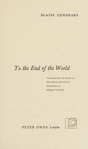 Cover of: To the End of the World