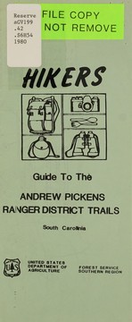 Cover of: Hikers guide to the Andrew Pickens Ranger District trails, South Carolina
