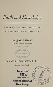 Cover of: Faith and knowledge: a modern introduction to the problem of religious knowledge