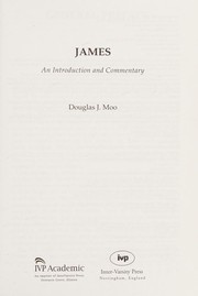 Cover of: James: an introduction and commentary