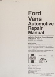Cover of: Ford vans automotive repair manual: 1992 through 2012