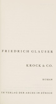 Cover of: Krock & [i.e. und] Co: Roman