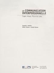 Communication interpersonnelle by Joseph DeVito