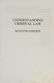Cover of: Understanding criminal law