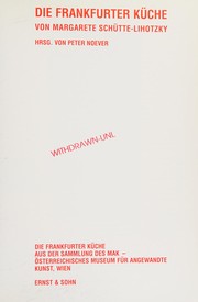 Cover of: Die Frankfurter Kueche