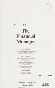 Cover of: The financial manager by Jerome Bernard Cohen