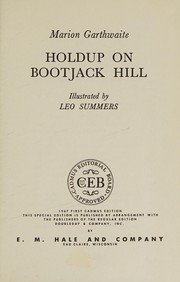 Cover of: Holdup on Bootjack Hill.