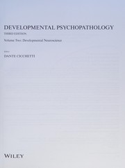 Cover of: Developmental psychopathology