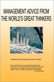 Cover of: Management Advice from the World's Great Thinkers