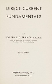 Cover of: Direct current fundamentals.