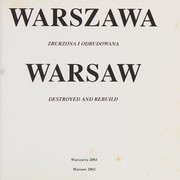 Cover of: Warszawa: zburzona i odbudowana