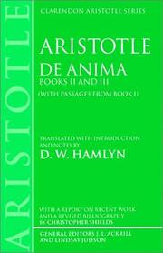 De anima : books II and III with passages from book I