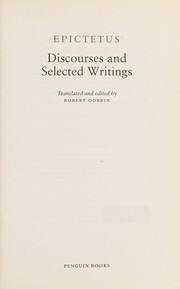 Cover of: Discourses and Selected Writings (Penguin Classics)
