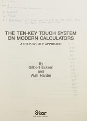 Cover of: The Ten-Key Touch System on Modern Calculators: A Step-By-Step Approach