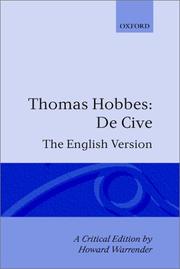 Cover of: De Cive by Thomas Hobbes