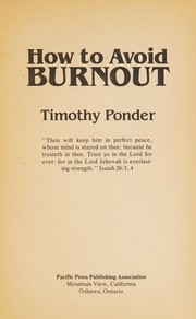 Cover of: How to avoid burnout