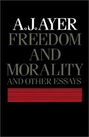 Cover of: Freedom and morality and other essays