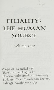 Cover of: Filiality: the human source