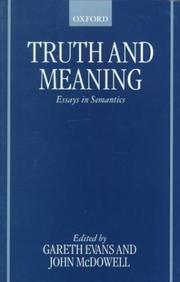 Truth and meaning : essays in semantics
